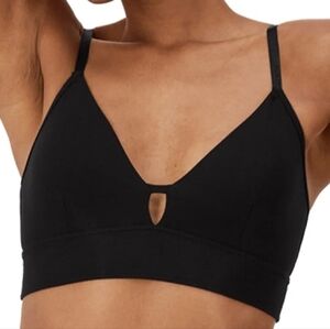 Hanes Women's Black Keyhole Bralette